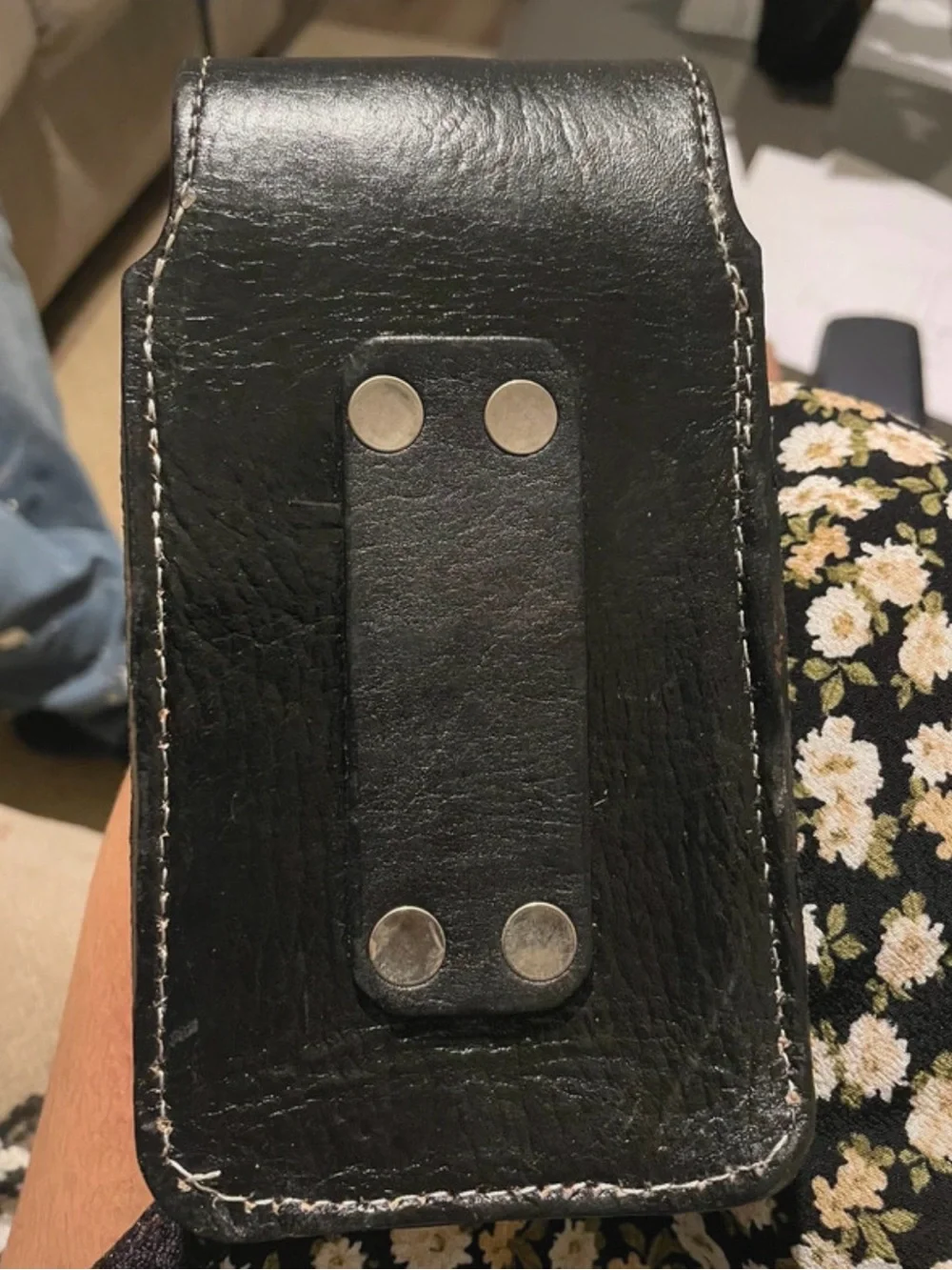 Western Rooster Tooled Leather Phone Wallet - Black, White, Red, Yellow